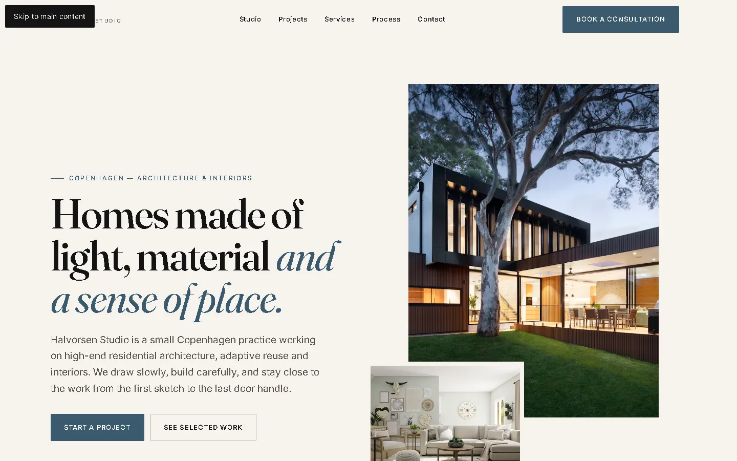 Halvorsen Studio — Architecture & interiors demo preview