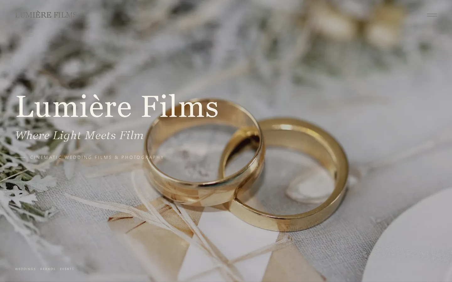 Lumière Films — Wedding film & photography demo preview